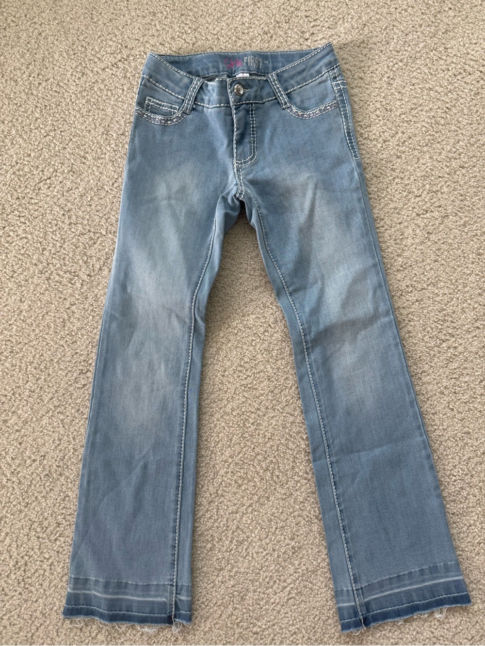 Kids' Light Blue Bootcut Jeans with pocket design - Classic Denim